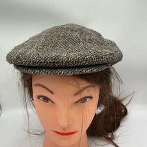 JJ Hat Company Wool HERRINGBONE COLOR NEWSBOY Cap made in Scotland